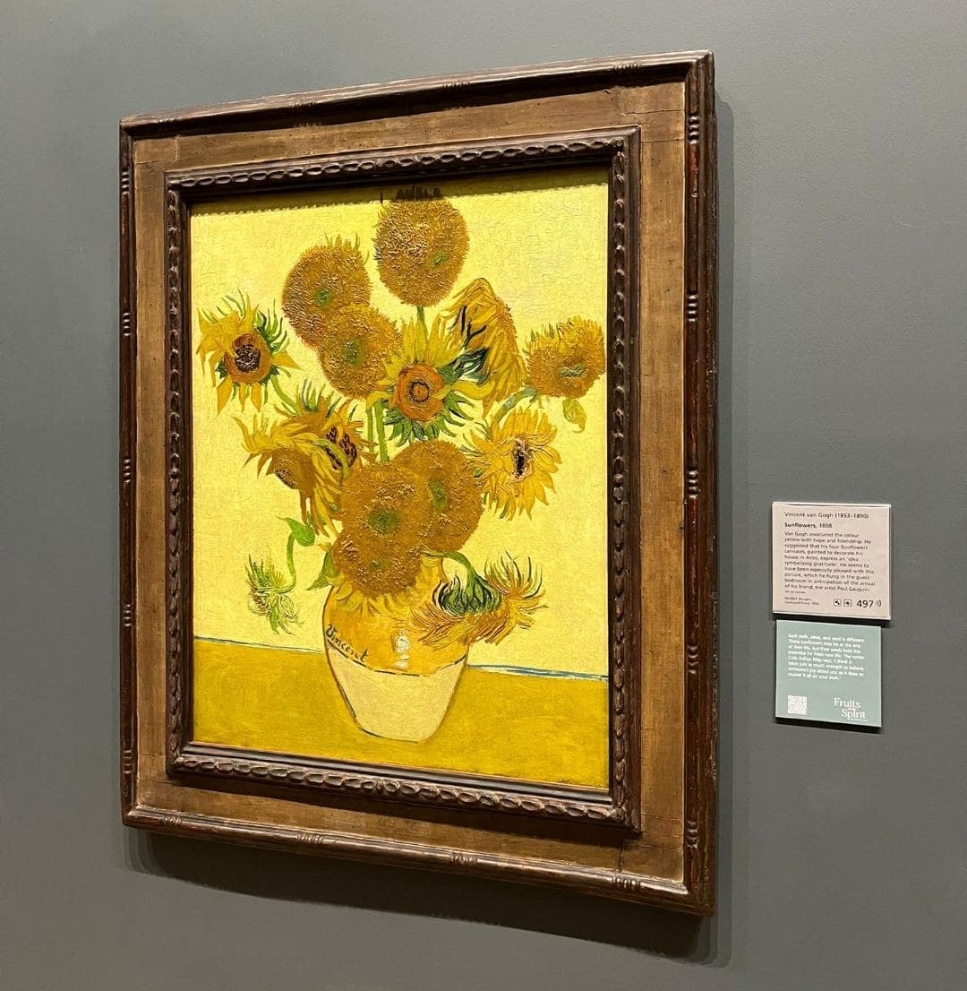 Originálny obraz Slnečnice od Vincenta Van Gogha.