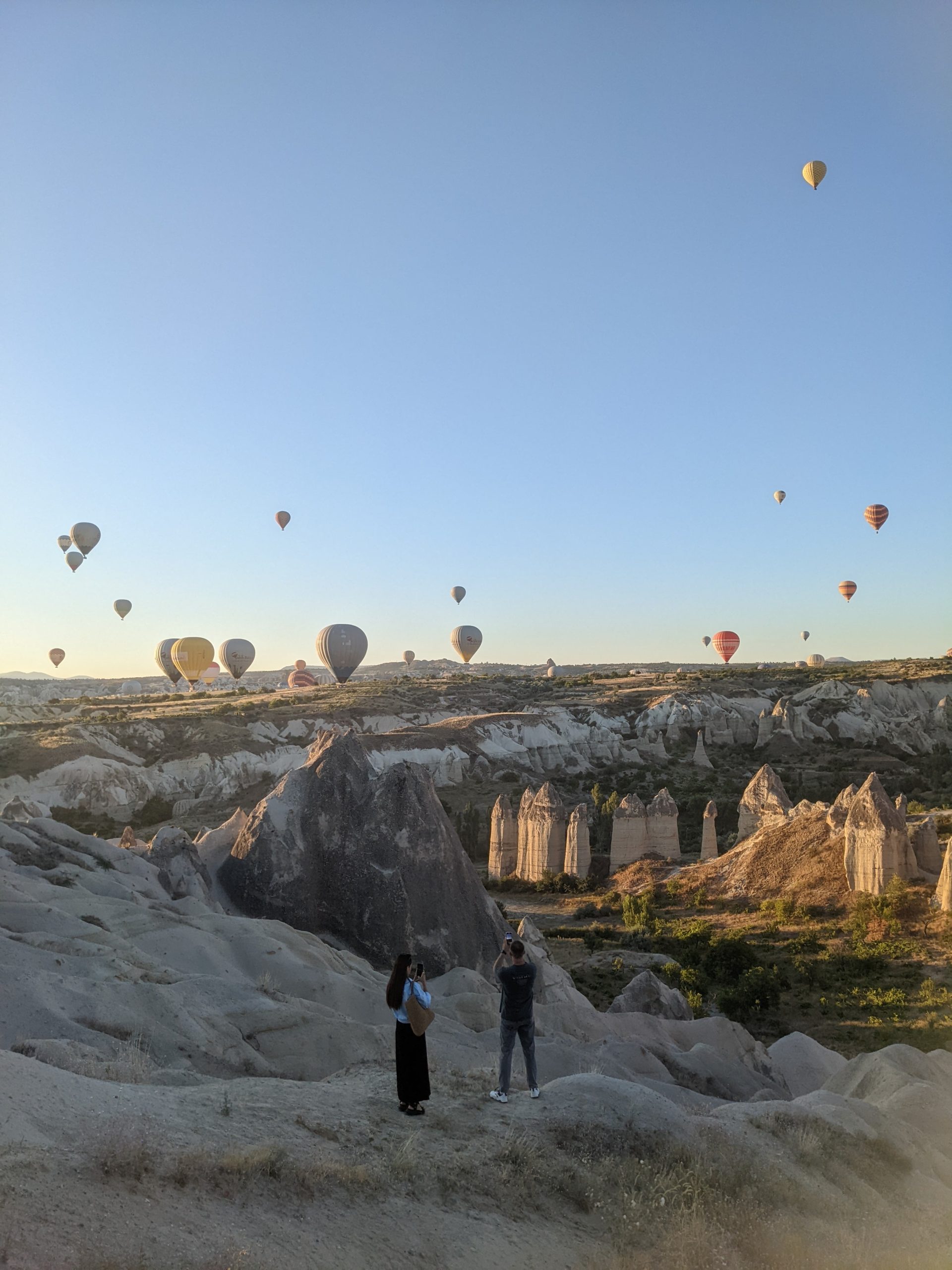 Vznášajúce balóny v Cappadocii.