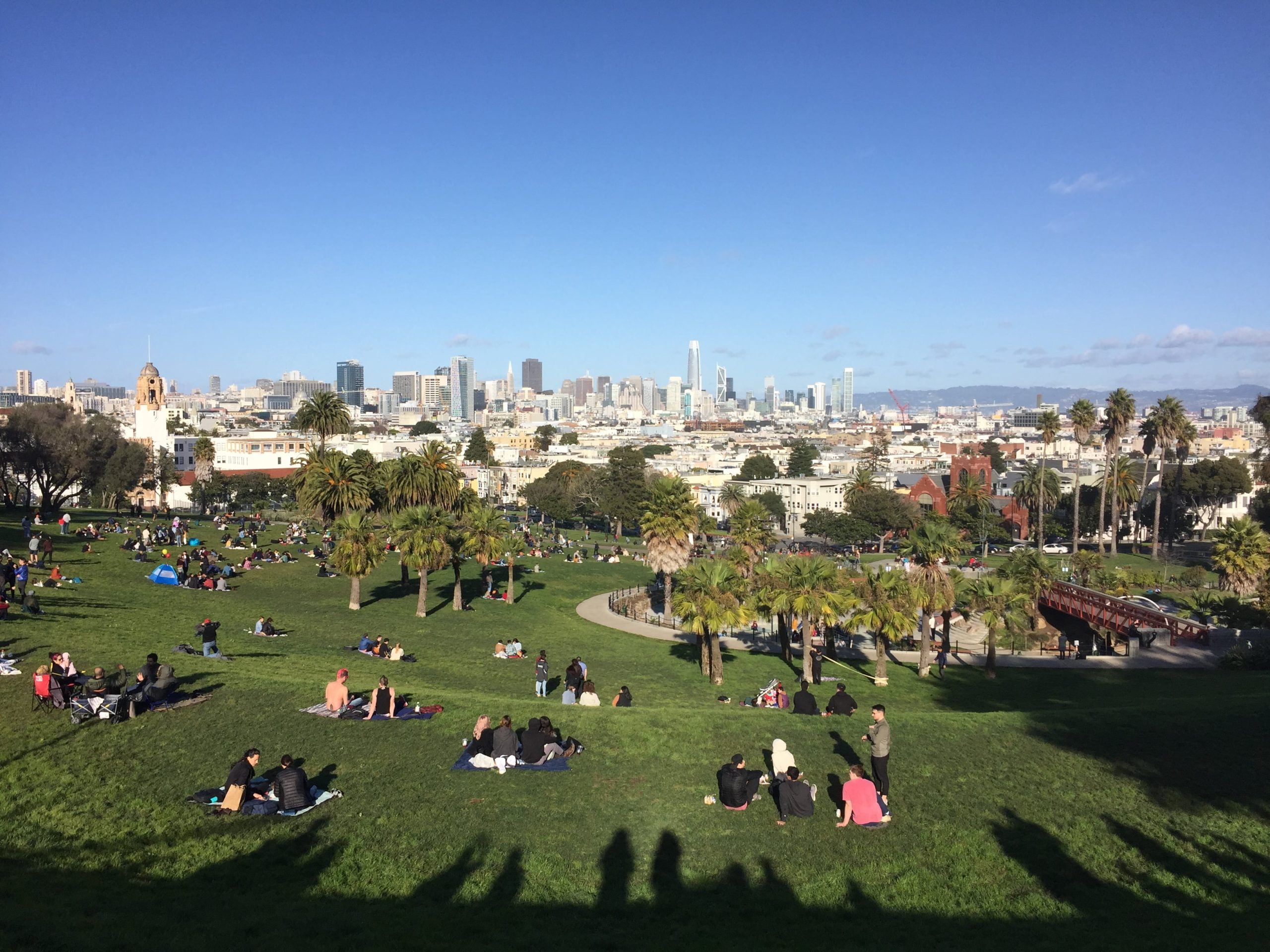 Park s výhľadom na mesto San Francisco.