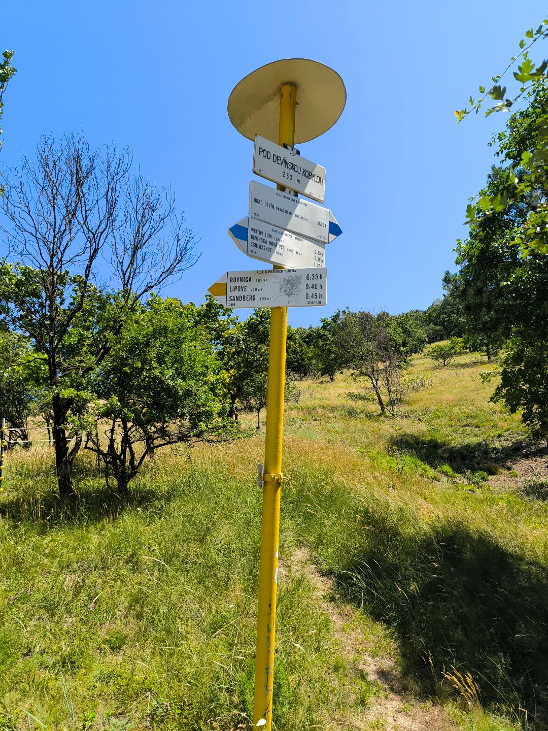 Informačná turistická tabuľa Pod Devínskou Kobylou.